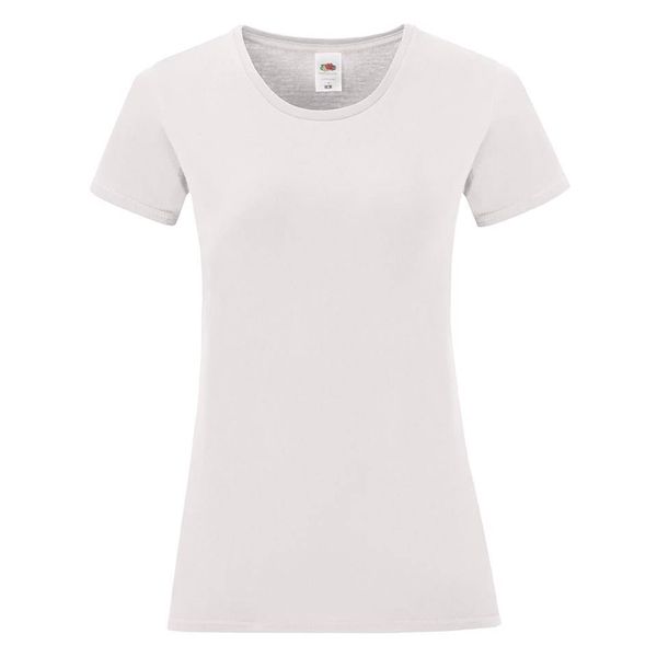 Fruit of the Loom White Iconic women's t-shirt in combed cotton Fruit of the Loom
