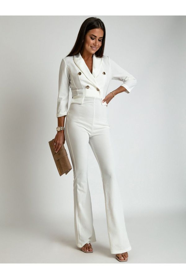 FASARDI White jumpsuit with wide legs