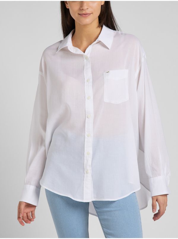 Lee White Ladies Loose Shirt with Extended Back Lee - Women