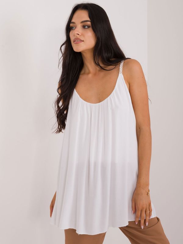 Fashionhunters White loose viscose top OCH BELLA