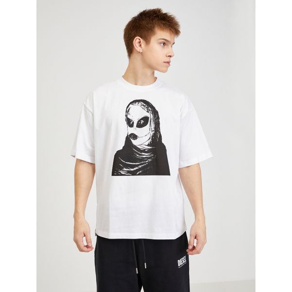 Diesel White Men's Oversize T-Shirt Diesel - Men