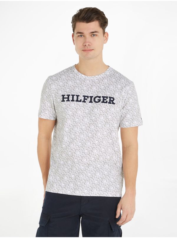 Tommy Hilfiger White Men's Patterned T-Shirt Tommy Hilfiger - Men's