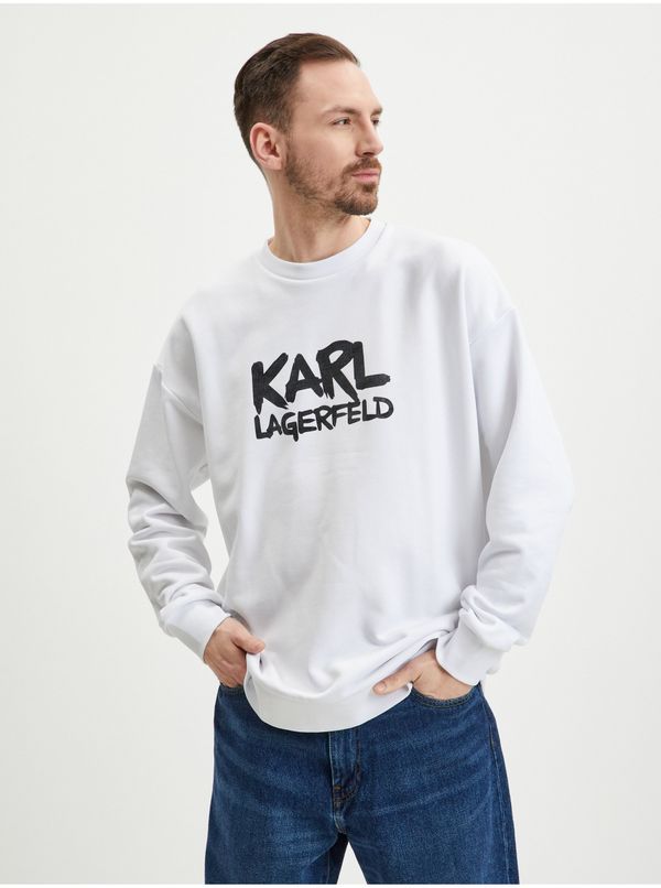 Karl Lagerfeld White Men's Sweatshirt KARL LAGERFELD - Men