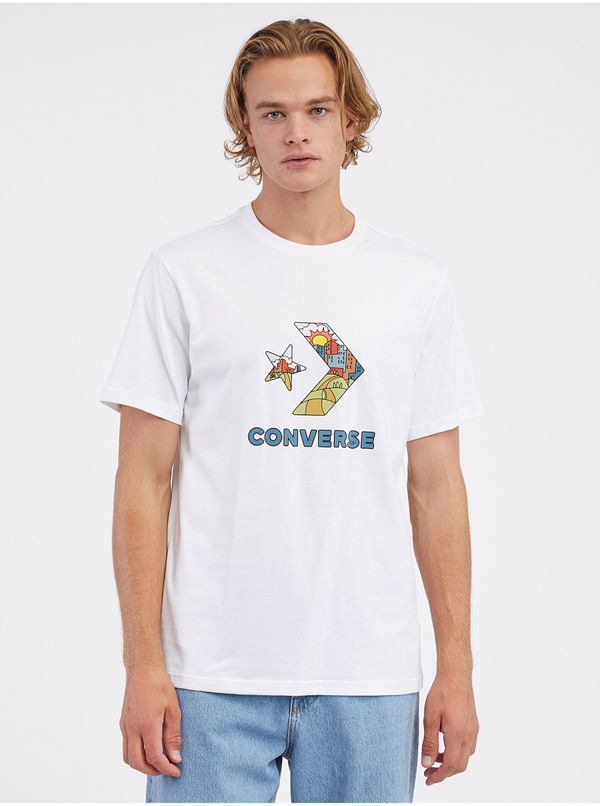 Converse White Men's T-Shirt Converse Star Chevron - Men