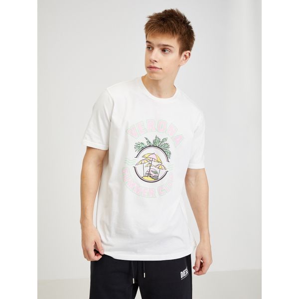 Diesel White Men's T-Shirt Diesel - Men