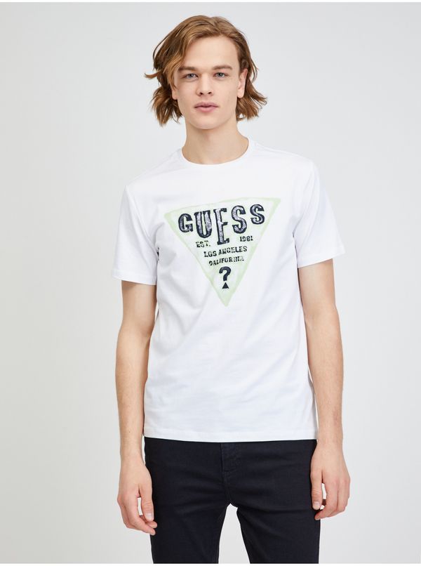 Guess White Mens T-Shirt Guess Rusty - Men