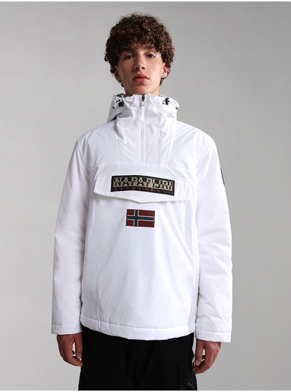 Napapijri White Men's Waterproof Anorak Hooded NAPAPIJRI - Men