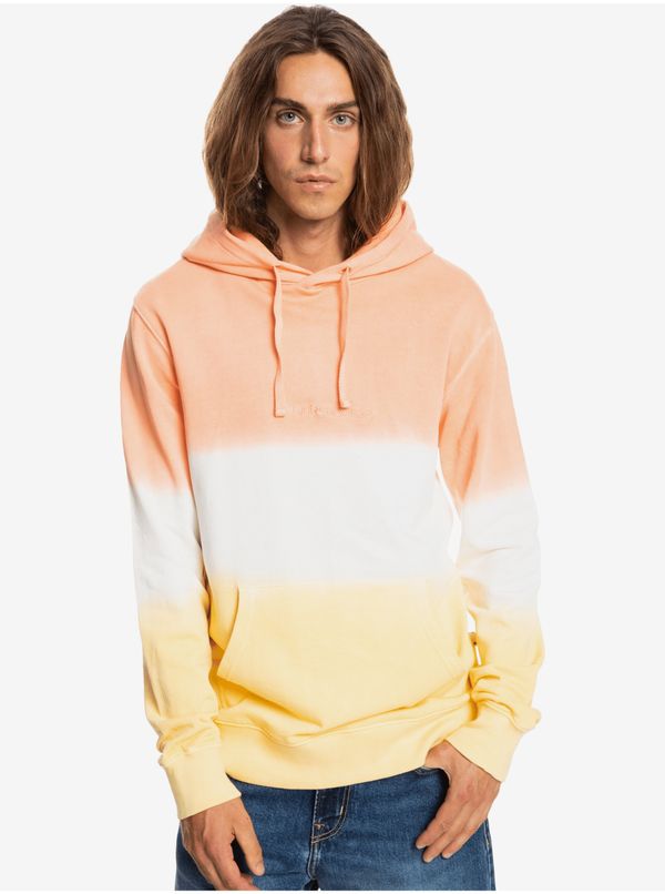 Quiksilver White-Orange Men's Hoodie Quiksilver - Men