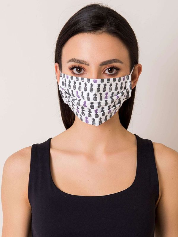 Fashionhunters White protective mask with pineapple