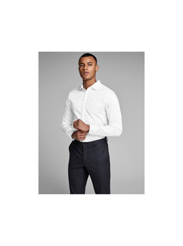 Jack & Jones White slim fit shirt Jack & Jones Parma - Men