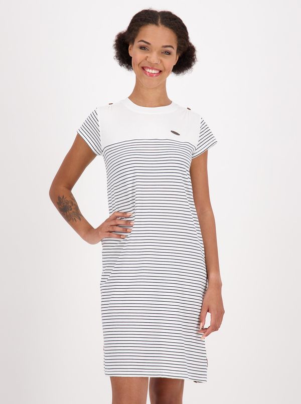 ALIFE AND KICKIN White Striped Dress with Belt Alife and Kickin - Women