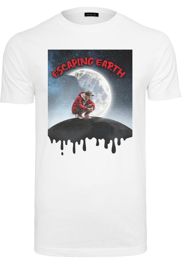 MT Men White T-shirt Escaping Earth