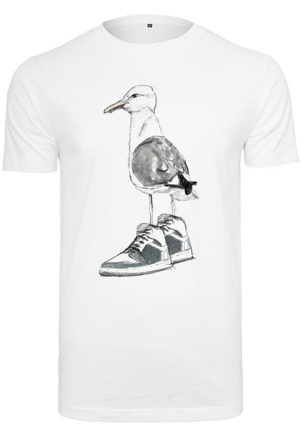 MT Men White T-shirt Seagull Sneakers