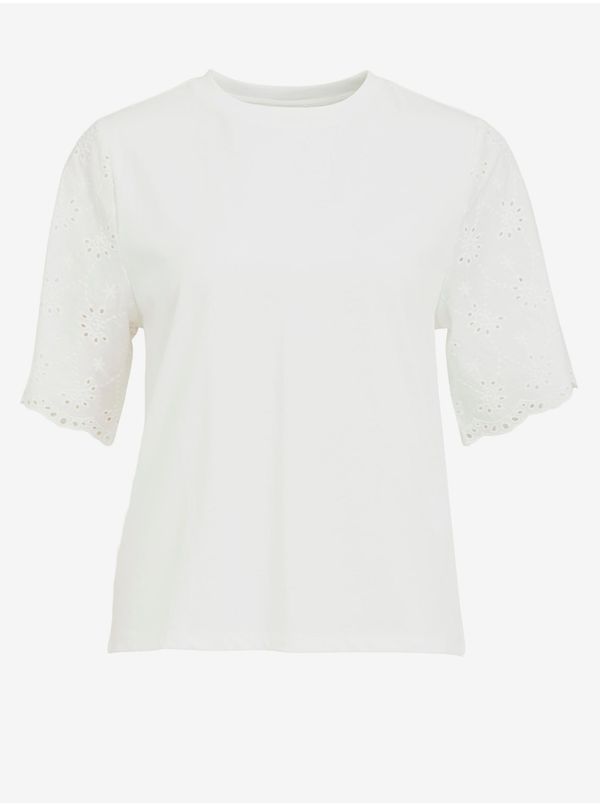 Vila White T-shirt VILA Silinia