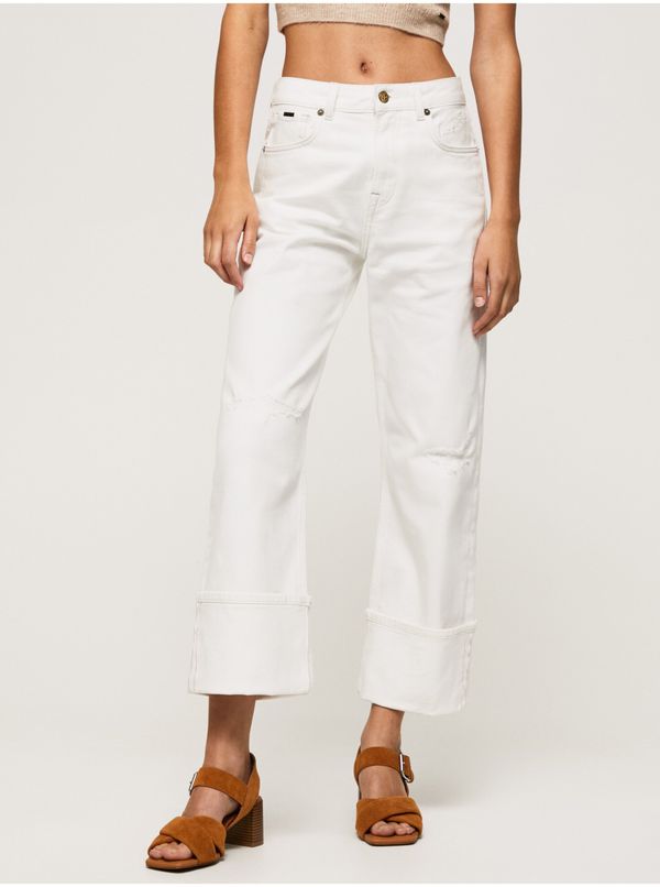 Pepe Jeans White Women Straight fit Jeans Pepe Jeans - Women