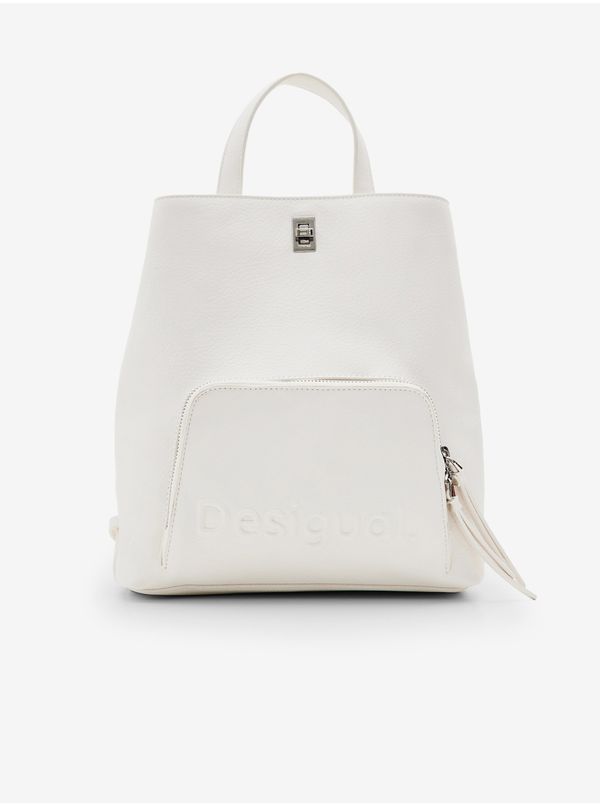 DESIGUAL White Women's Backpack/Handbag Desigual Half Logo 24 Sumy Mini - Women