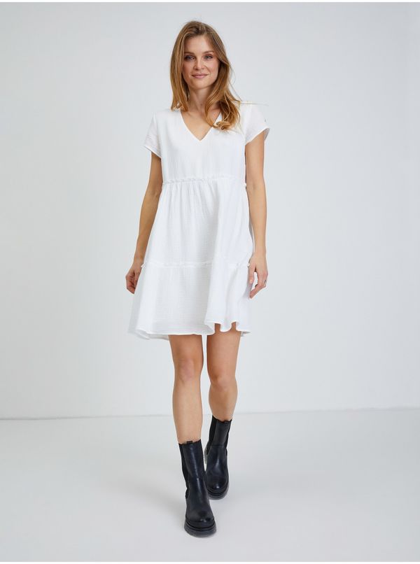 Orsay White women's basic dress ORSAY
