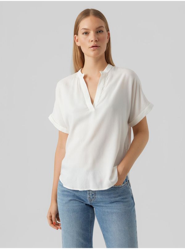 Vero Moda White women's blouse VERO MODA Beauty - Women