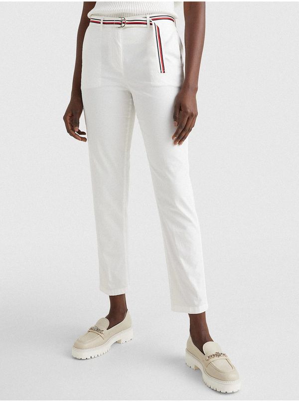 Tommy Hilfiger White Women's Cropped Chino Pants Tommy Hilfiger