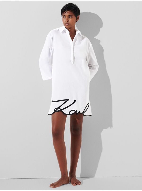 Karl Lagerfeld White women's dress KARL LAGERFELD Karl DNA Signature - Women