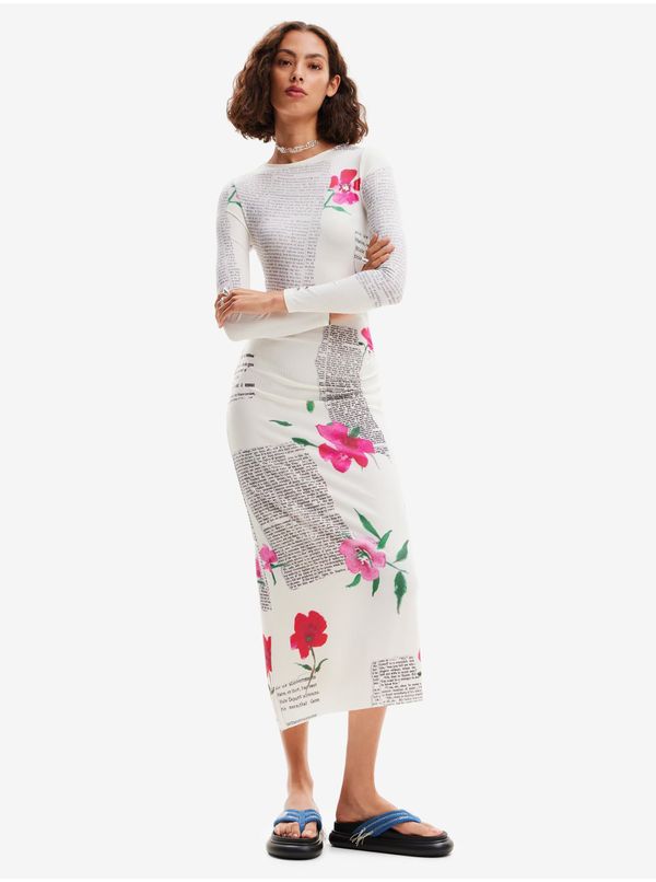 DESIGUAL White women's patterned maxi dress Desigual María - Women