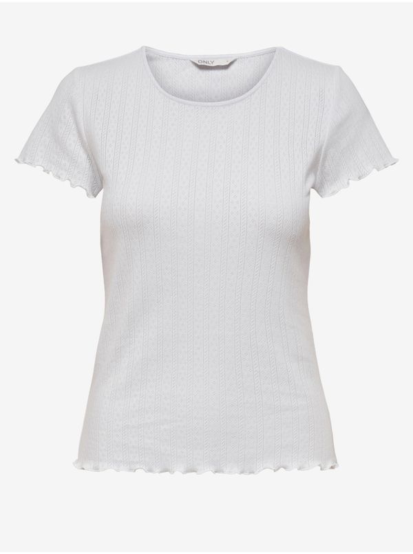 Only White women's ribbed T-shirt ONLY Carlotta - Women