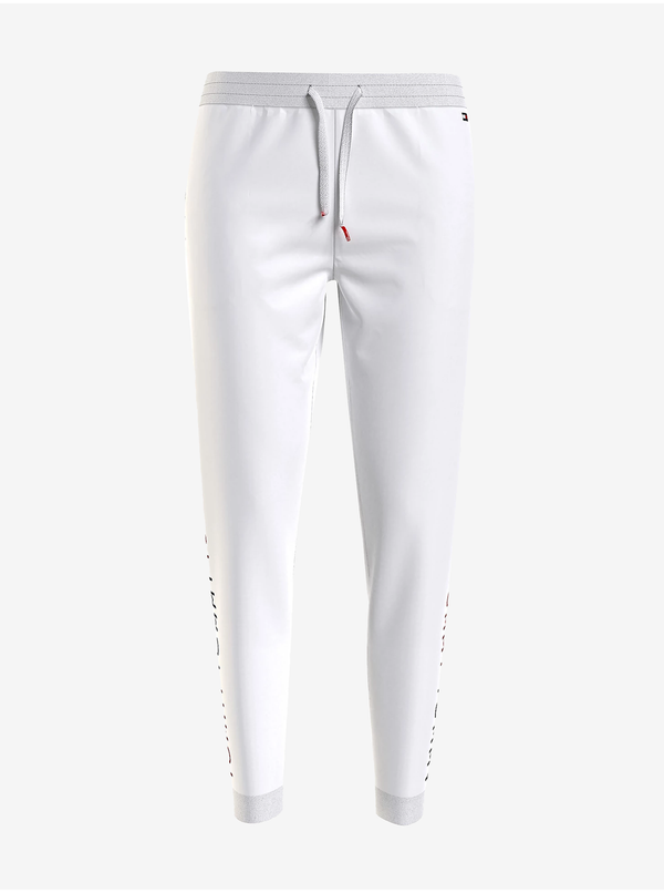 Tommy Hilfiger White women's sweatpants with Tommy Hilfiger inscription - Women