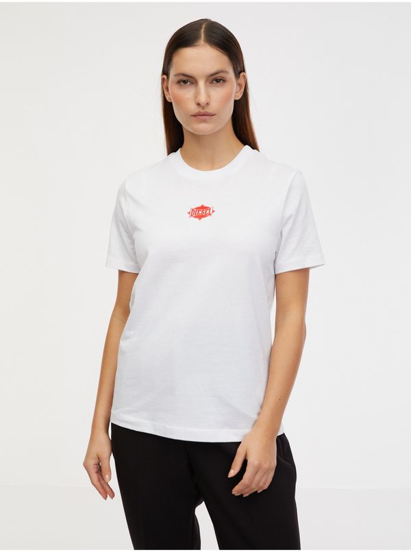 Diesel White women's T-shirt Diesel T-Reg - Women