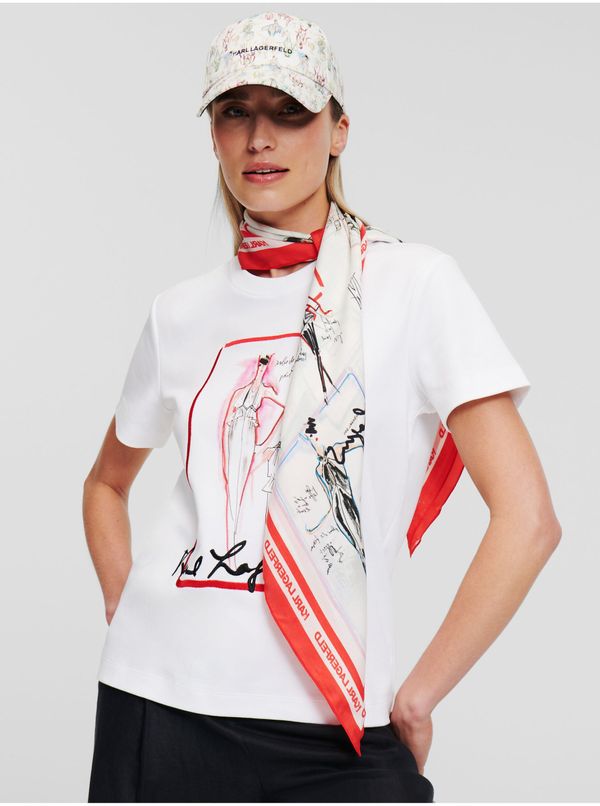 Karl Lagerfeld White women's T-shirt KARL LAGERFELD Archive - Women's