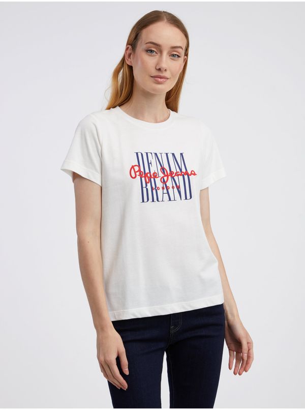 Pepe Jeans White Women's T-Shirt Pepe Jeans Camille - Women