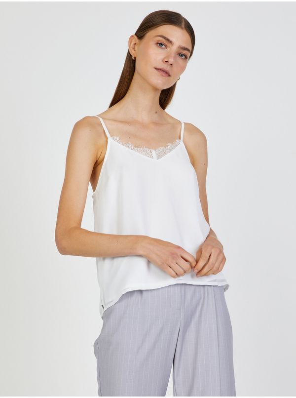 TALLY WEiJL White women's tank top with lace TALLY WEiJL - Women's