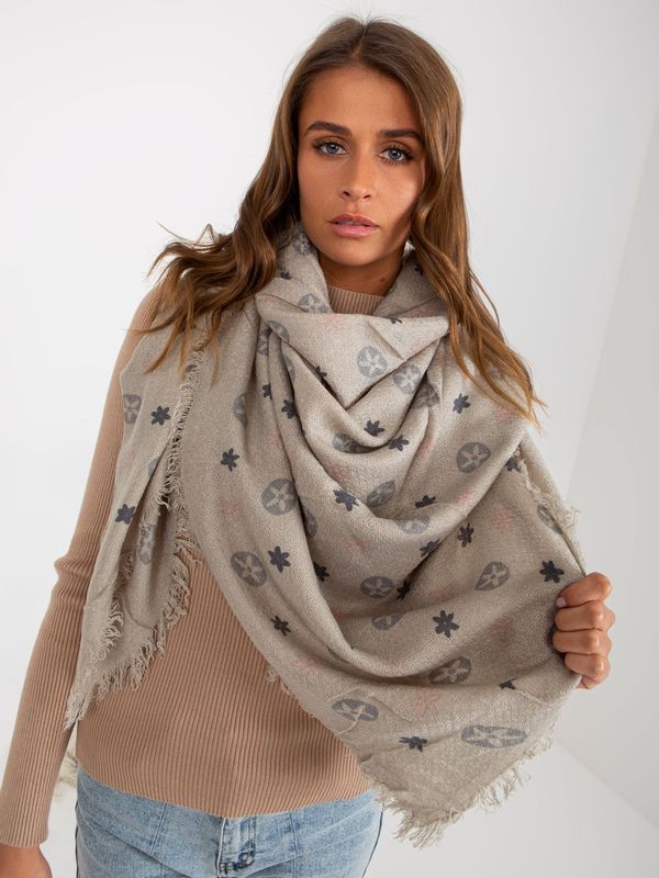 Fashionhunters Wholesale Online Ladies Grey Patterned Scarf