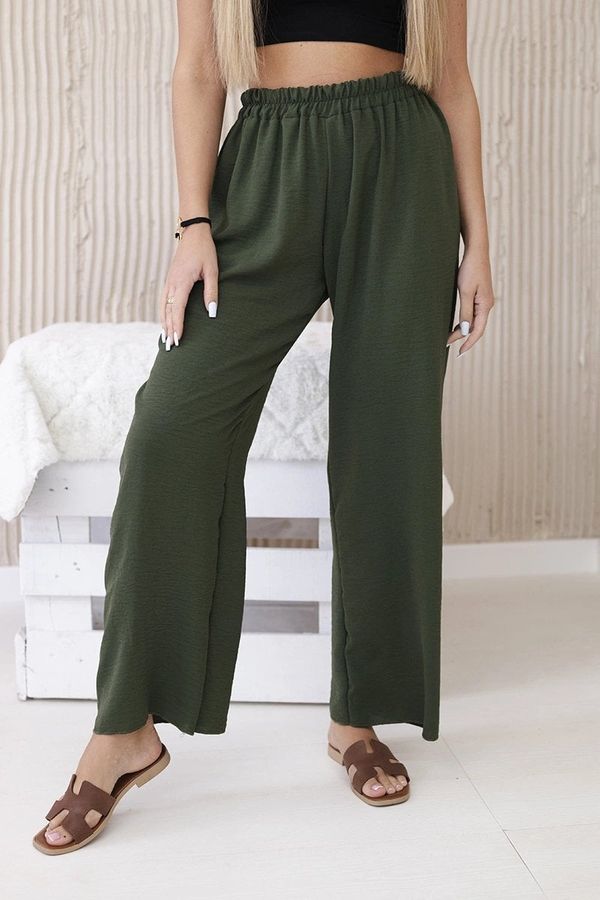 Kesi Wide khaki trousers