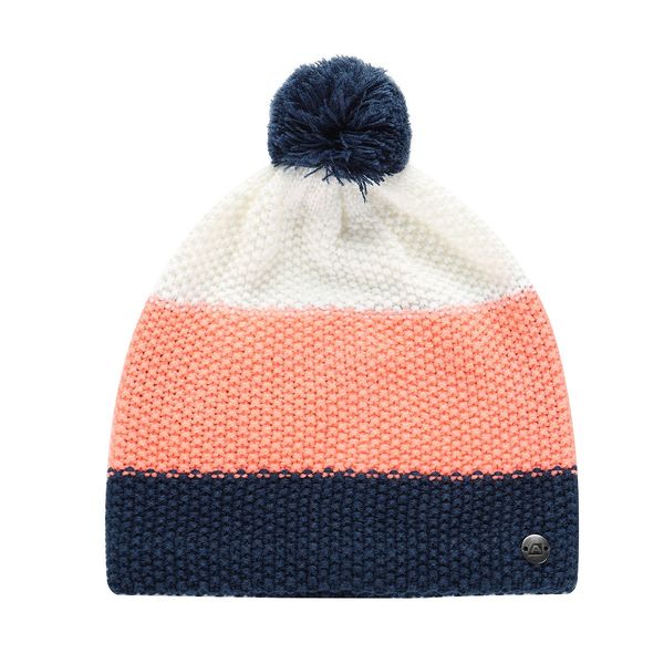 ALPINE PRO Winter hat with pompom ALPINE PRO DELORE neon salmon