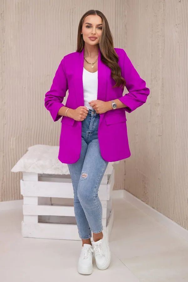 Kesi Włoski Włoski Elegant jacket with lapels violet