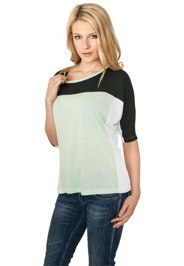UC Ladies Women's 3-color T-shirt with 3/4 sleeves d.grn/mint/wht