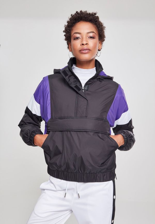 Urban Classics Women's 3-Tone Padded Tug Jacket Black/Ultraviolet/White