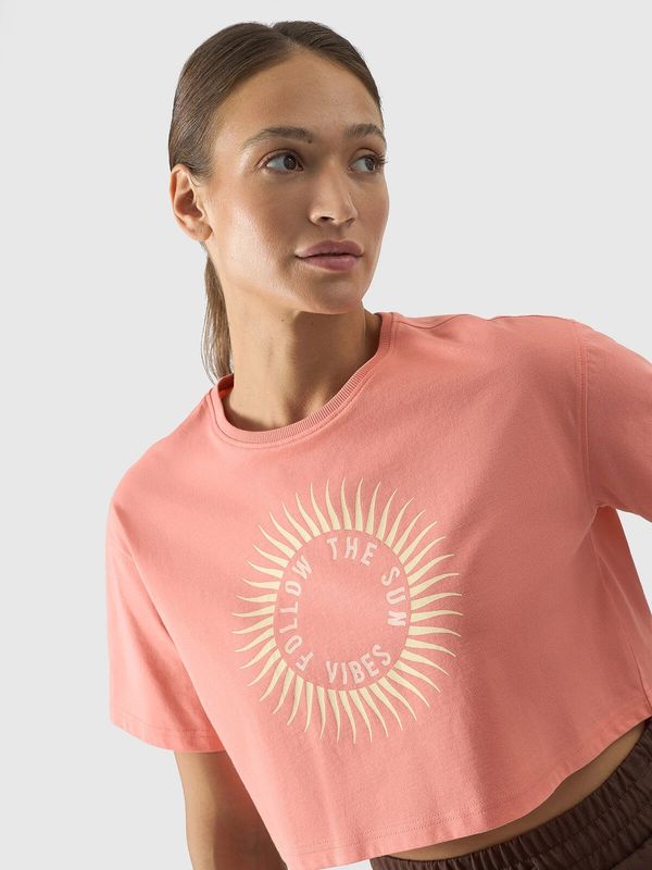 4F Women's 4F Printed Crop Top - Salmon