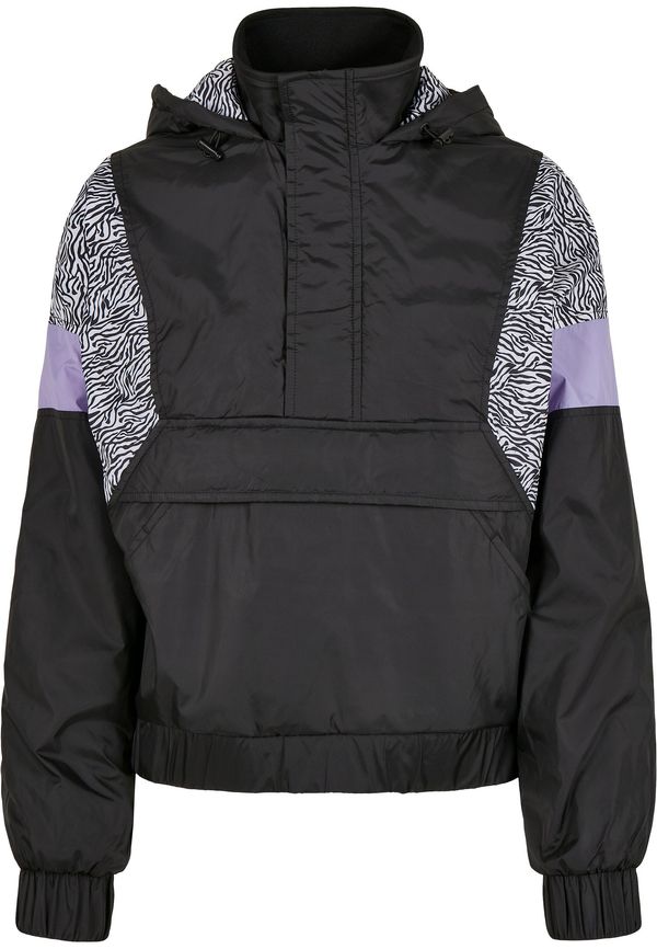 UC Ladies Women's AOP Mixed Pull Over Jacket Black/Zebra