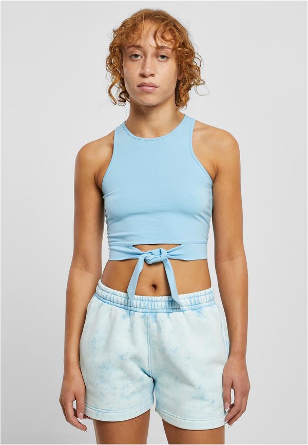 UC Ladies Women's balticblue Cropped Knot Top