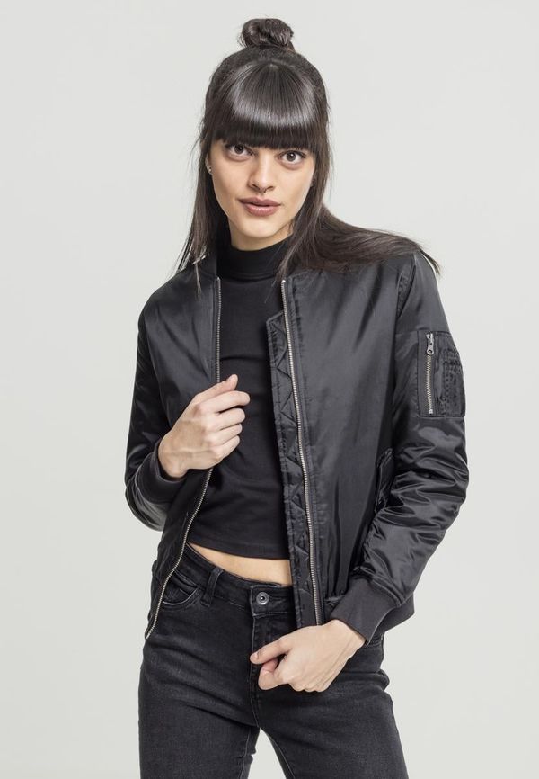 Urban Classics Women's Basic Bomber Jacket Black