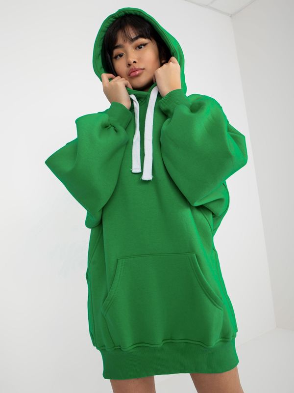 Fashionhunters Women's Basic Hoodie - Green