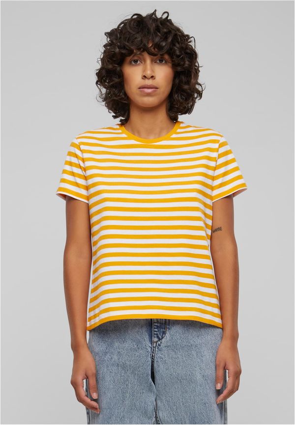 Urban Classics Women's basic striped T-shirt white/magicmango