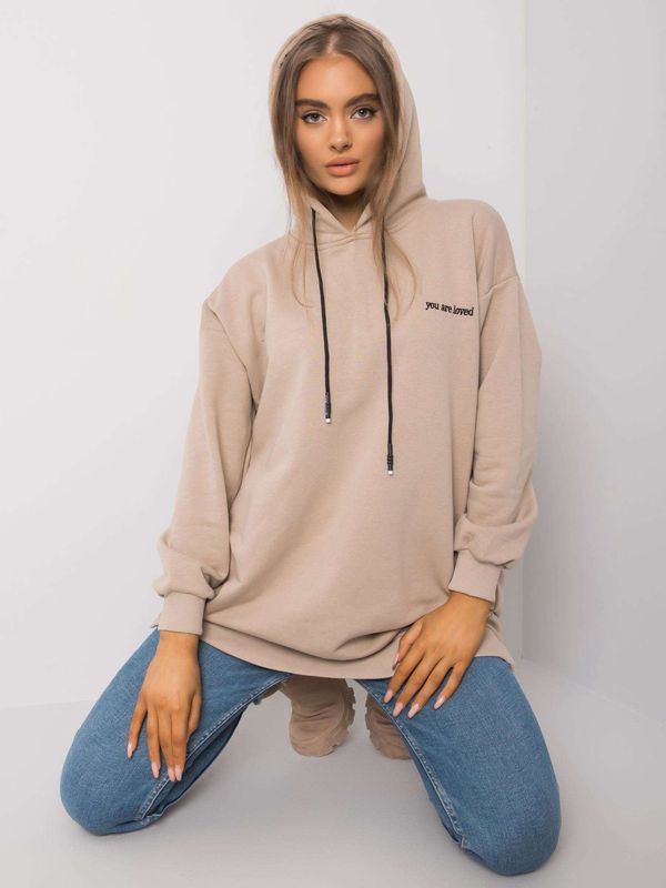 Fashionhunters Women's beige hoodie