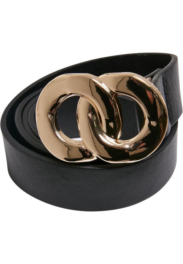 Urban Classics Accessoires Women's belt with buckle made of synthetic leather black/gold