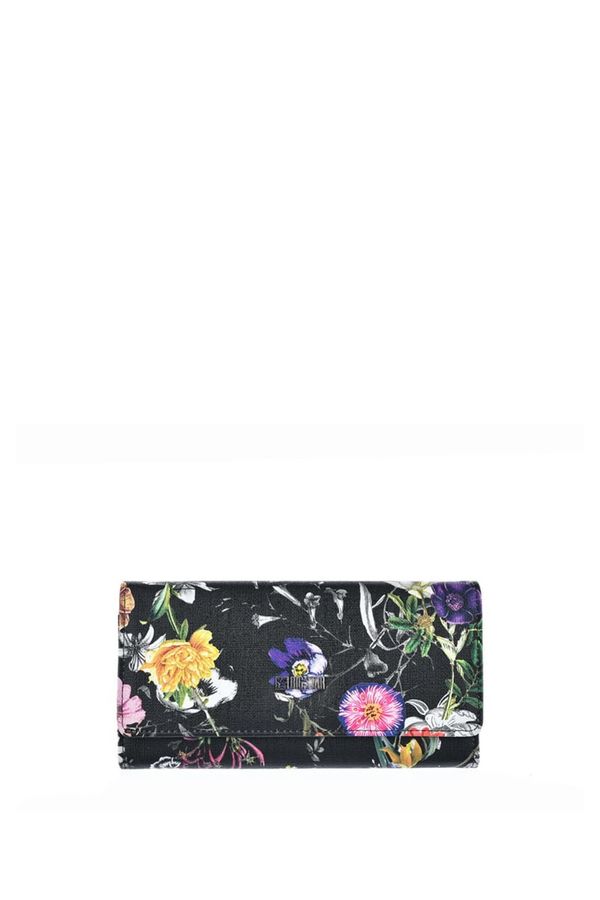 BIG STAR SHOES Women's Big Star Large Wallet - Black/Floral