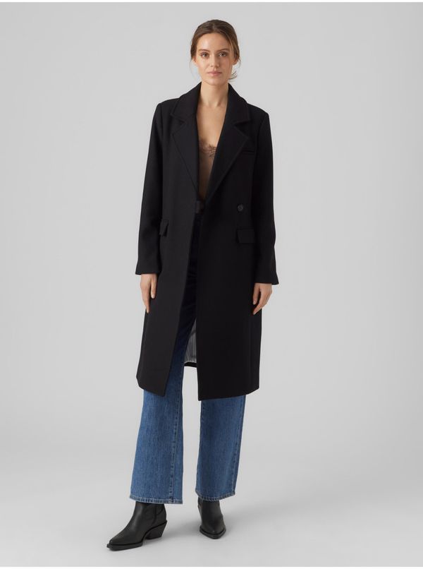 Vero Moda Women's black coat with wool blend VERO MODA Reno - Women