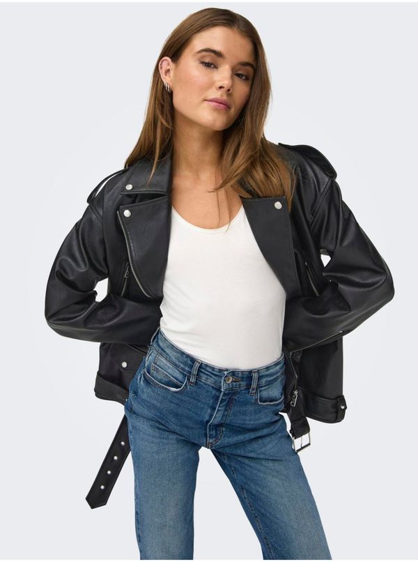 Only Women's black faux leather jacket ONLY Vera - Women