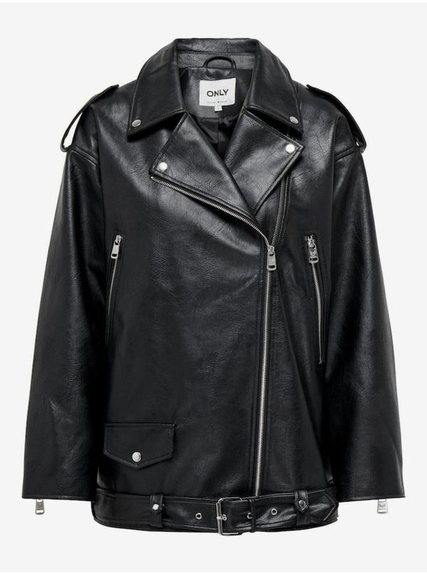 Only Women's black faux leather jacket ONLY Vera - Women