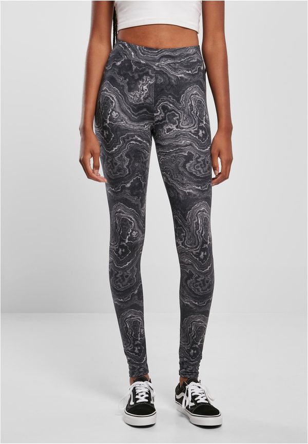 Urban Classics Women's Black Leggings Oil AOP